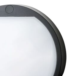 Fixed Black Mains-Powered Integrated Led Outdoor Round Wall Light 420Lm (Dia)12Cm - thumbnail 3