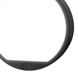 Fixed Black Mains-Powered Integrated Led Outdoor Round Wall Light 420Lm (Dia)12Cm - thumbnail 4