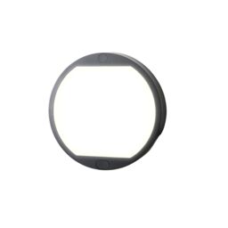 Fixed Black Mains-Powered Integrated Led Outdoor Round Wall Light 420Lm (Dia)12Cm - thumbnail 2
