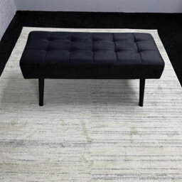 Kosy Koala Dining Table And 4 Chairs With Black Bench, 4 Black Velvet Chairs Wood Dining Set Furniture - thumbnail 8