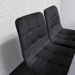 Kosy Koala Dining Table And 4 Chairs With Black Bench, 4 Black Velvet Chairs Wood Dining Set Furniture - thumbnail 4