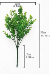 Artificial Eucalyptus Flowers, Artificial Greenery Plant Flower Bouquet, Plastic Decorative Flowers, 4 Pieces (White) - thumbnail 2