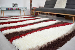"Bravich Red Waves Shaggy Rug - California - 80X150Cm (2'8""x5')" - thumbnail 3