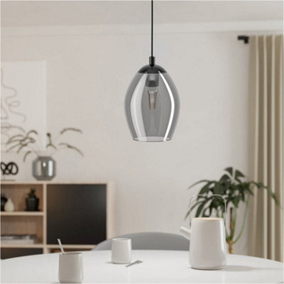 Loops Stylish Modern Nickel-Nero Pendant Light For Indoor Spaces - Ideal Ceiling Fixture - image 1