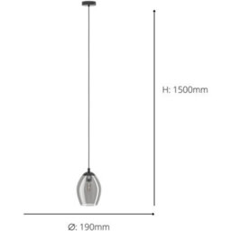 Loops Stylish Modern Nickel-Nero Pendant Light For Indoor Spaces - Ideal Ceiling Fixture - thumbnail 5