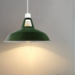 Modern Metal Lamp Shades Green Ceiling Light Shades, Easy Fit Lampshades, For Vintage Industrial Pendant Lights Bedroom, - thumbnail 4
