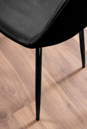 Furniturebox Seattle Scandi Inspired Glass And Black Metal Leg Square Dining Table & 4 Blue Pesaro Velvet Black Leg Chairs - thumbnail 9