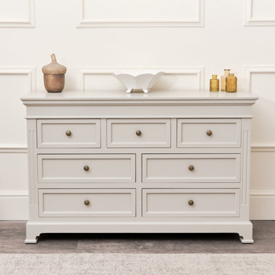 Melody Maison Large 7 Drawer Chest Of Drawers - Daventry Taupe-Grey Range - image 1