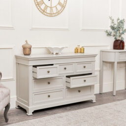 Melody Maison Large 7 Drawer Chest Of Drawers - Daventry Taupe-Grey Range - thumbnail 3