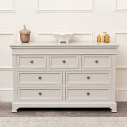 Melody Maison Large 7 Drawer Chest Of Drawers - Daventry Taupe-Grey Range