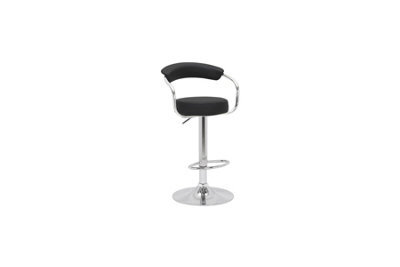 Lazio Matt Black Bar Stool Black