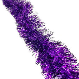 HSD Fine Purple Tinsel Garland - 2M (6.5Ft), Festive Christmas & Party Decoration, Mantel & Home Decor