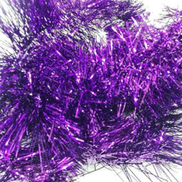 HSD Fine Purple Tinsel Garland - 2M (6.5Ft), Festive Christmas & Party Decoration, Mantel & Home Decor - thumbnail 2