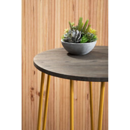 Orsina Set Of 3 Gold Frame Bar Table Stool Set , Hairpin Stool For Kitchen Counter, Elm Wood Metal Frame Stool - thumbnail 6