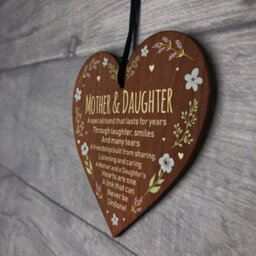 Red Ocean Mother And Daughter Wooden Hanging Heart  Mothers Day Gift For Mum  Sentimental Gift From Daughter - thumbnail 7