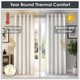 Emma Barclay Sorrento Ultra Blackout Eyelet Curtains, White - 66 X 72 Inch Pair - thumbnail 7