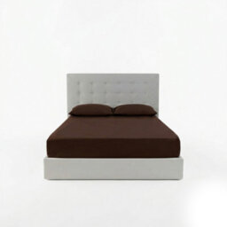 Fitted Sheet Polycotton Plain Dyed Extra Deep 25Cm Bed Linen Brown - thumbnail 2
