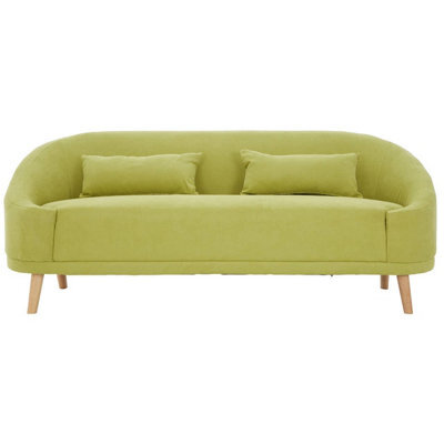 Orsina Comfortable Green Linen Sofa, Contemporary Seater Sofa For Livingroom, Stylish Mid Century Sofa For Bedroom - image 1