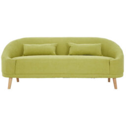 Orsina Comfortable Green Linen Sofa, Contemporary Seater Sofa For Livingroom, Stylish Mid Century Sofa For Bedroom