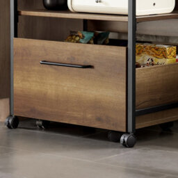 Sobuy Fkw118-Pf, Industrial Vintage Style Kitchen Trolley Cart Kitchen Storage Trolley Serving Trolley,,w60Xd45Xh90 - thumbnail 9