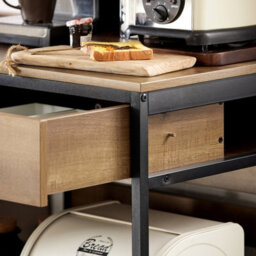 Sobuy Fkw118-Pf, Industrial Vintage Style Kitchen Trolley Cart Kitchen Storage Trolley Serving Trolley,,w60Xd45Xh90 - thumbnail 8