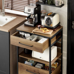 Sobuy Fkw118-Pf, Industrial Vintage Style Kitchen Trolley Cart Kitchen Storage Trolley Serving Trolley,,w60Xd45Xh90 - thumbnail 6