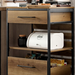 Sobuy Fkw118-Pf, Industrial Vintage Style Kitchen Trolley Cart Kitchen Storage Trolley Serving Trolley,,w60Xd45Xh90 - thumbnail 4