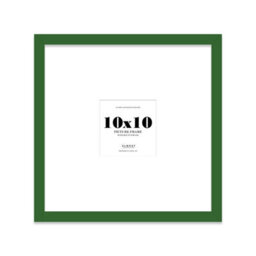 "10X10"" Green Picture Frame - 10X10"" Square Frame With 6X6"" Mount For 10X10""/6X6"" Pictures Art Deco Style Room Decor, 1 Pack" - thumbnail 1