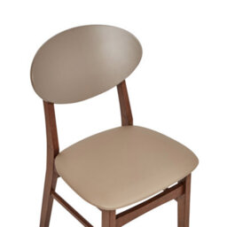 Beliani Set Of 2 Dining Chairs Amery Wood Light Brown/ Brown - thumbnail 7