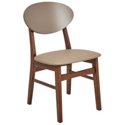 Beliani Set Of 2 Dining Chairs Amery Wood Light Brown/ Brown - thumbnail 4