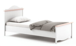 Arte Stylish Mia Kids Single Bed In White Matt & Pink (H)1000mm (W)1020mm (D)2110mm - Princess-Themed Comfort With Mattress - thumbnail 1