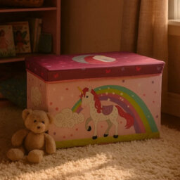 Urbn-Living Children's Toy Box Storage Chest Collapsible Ottoman Bench Seat 60 Cm Boys Girls - thumbnail 2