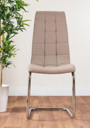 Furniturebox Uk Enna Black Glass Extending Dining Table And 4 Cappuccino Murano Chairs - thumbnail 9