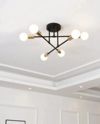 Modern Nordic Minimalist Led Pendant Light  Black  Gold Ceiling Chandelier For Living Room Bedroom  Dining Area - thumbnail 2