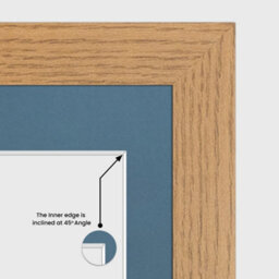 AK Frames 12X12 Oak Modern Multi Photo Frame With Pompadour Mount - Holds 4 Apertures (4X) 6X4 Photos - thumbnail 7