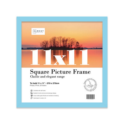 11X11 Light Blue Picture Frame (27.9 X 27.9Cm) Poster, Photo, Artwork, Gallery Wall Or Print - image 1
