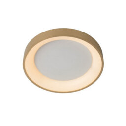 Lucide Vidal Modern Flush Ceiling Light 28Cm - Led Dim. - 1X20W 2700K - Matt Gold, Brass