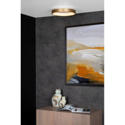 Lucide Vidal Modern Flush Ceiling Light 28Cm - Led Dim. - 1X20W 2700K - Matt Gold, Brass - thumbnail 4