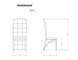 Modernique Set Of 4 Dining Chairs In Faux Leather Chrome Frame Solid Build - thumbnail 2