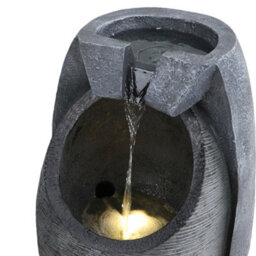 Thehotsale Egg-Shaped Solar Powered Water Fountain Garden Rockery Decor With Light, Perfect For Garden And Yard - thumbnail 6