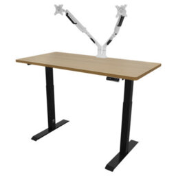 Dellonda Oak Electric Adjustable Standing Desk, 1400 X 700mm Dual Motor 100Kg - thumbnail 7