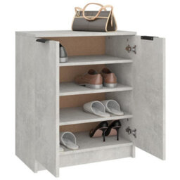 Berkfield Shoe Cabinet Concrete Grey 59X35X70 Cm Engineered Wood - thumbnail 8