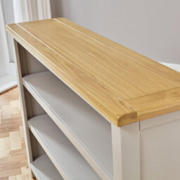 The Furniture Market Cotswold Grey Painted Wide Low Bookcase - thumbnail 7