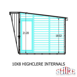 Shire Highclere 10X8 Shiplap Rooms For The Garden - thumbnail 8