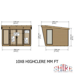 Shire Highclere 10X8 Shiplap Rooms For The Garden - thumbnail 7