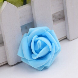 Living And Home 50-Pack Light Blue Foam Rose Heads For Wedding Decorations - thumbnail 5