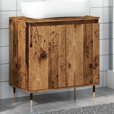 Walplus Bathroom Cabinet Old Wood 58X33X60 Cm Engineered Wood - image 1