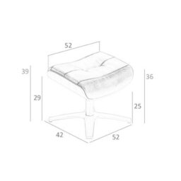 Angel Cerda Stylish Sand Leather Ottoman For Modern Living Rooms - thumbnail 7