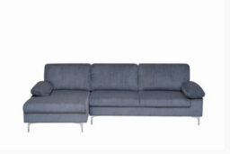 Eco Living Ravenna Jumbo Cord Sectional Corner Left Hand Facing Sofa In Grey - thumbnail 3