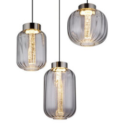 Luminosa Lighting Luminosa Fluoro Cluster Pendant Ceiling Light Matt Black 3X Led 3000K - thumbnail 3